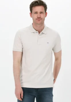beige calvin klein polo stretch pique slim polo