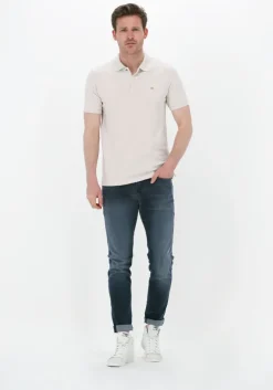 beige calvin klein polo stretch pique slim polo