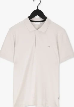 beige calvin klein polo stretch pique slim polo
