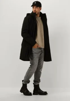 beige calvin klein trui high texture sweater