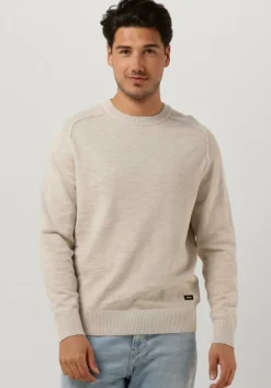 beige calvin klein trui slub texture sweater
