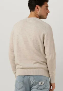 beige calvin klein trui slub texture sweater