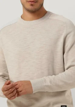 beige calvin klein trui slub texture sweater