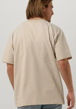 beige calvin klein t-shirt monologo washed tee