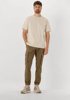 beige calvin klein t-shirt ck applique tee