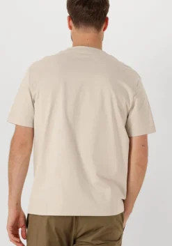 beige calvin klein t-shirt ck applique tee