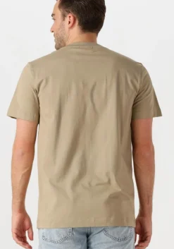 beige calvin klein t-shirt woven label regular tee