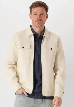 beige cast iron jack zip jacket interlock sweat