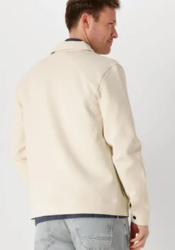 beige cast iron jack zip jacket interlock sweat