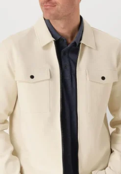 beige cast iron jack zip jacket interlock sweat