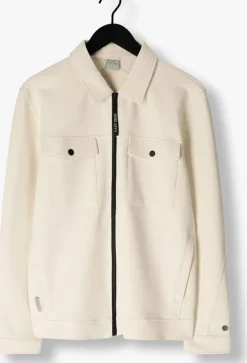 beige cast iron jack zip jacket interlock sweat