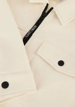 beige cast iron jack zip jacket interlock sweat