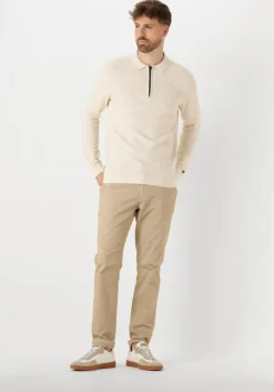 beige cast iron polo long sleeve polo cotton modal
