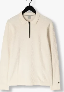 beige cast iron polo long sleeve polo cotton modal