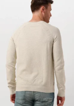 beige cast iron trui crewneck cotton heather plated blend