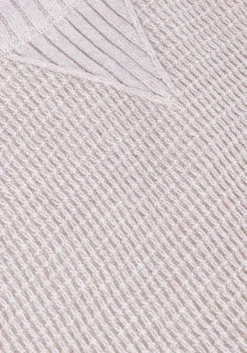 beige cast iron trui r-neck cotton mouline slub