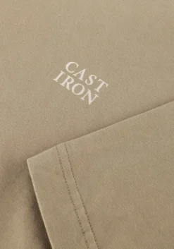 beige cast iron t-shirt regular fit peached jersey