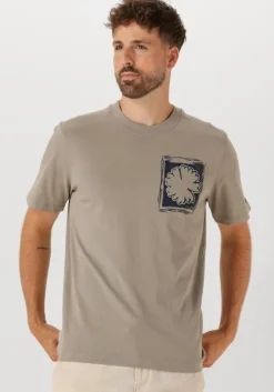 beige cast iron t-shirt regular fit single jersey ca