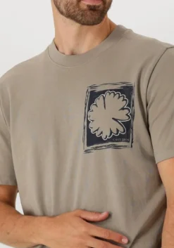 beige cast iron t-shirt regular fit single jersey ca