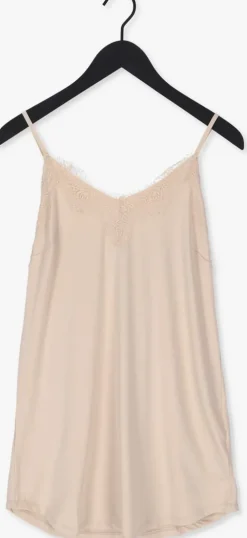beige cc heart mini jurk lace slipdress