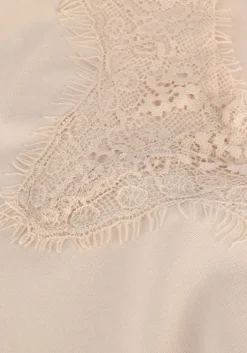 beige cc heart mini jurk lace slipdress