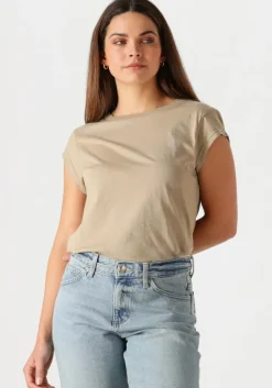 beige cc heart t-shirt basic t-shirt