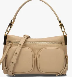 beige coccinelle schoudertas hyle