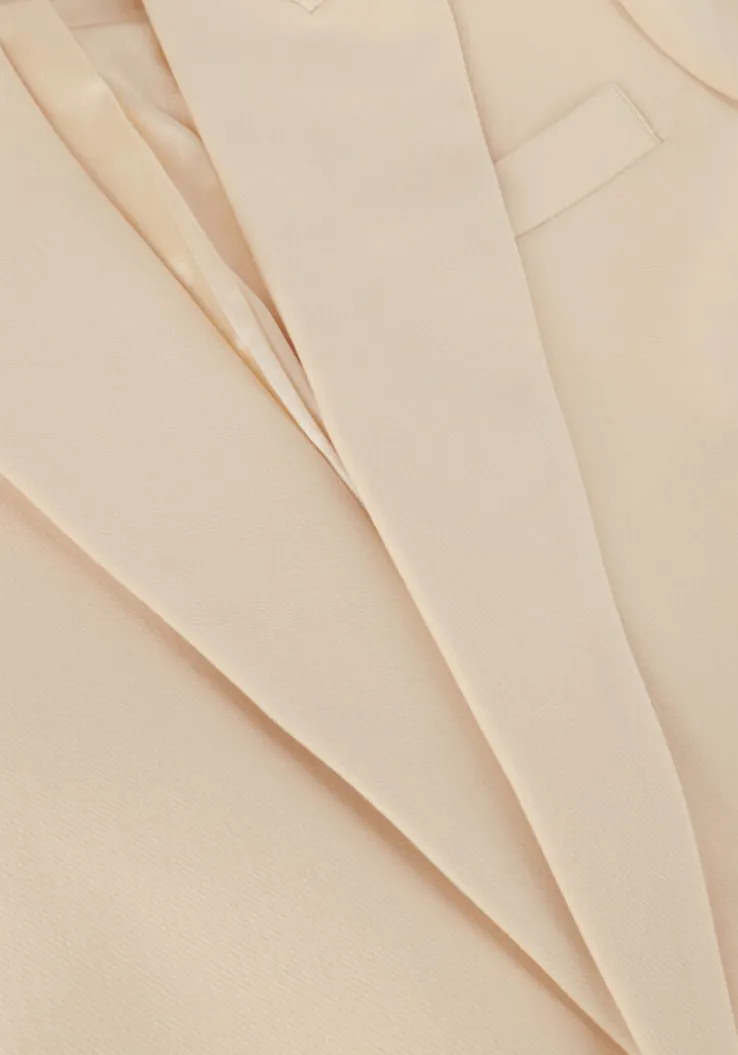 beige co'couture blazer vola crop blazer