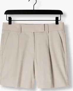 beige co'couture broeken vidacc crop pleat shorts