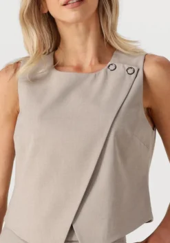 beige co'couture gilet vidacc wrap vest