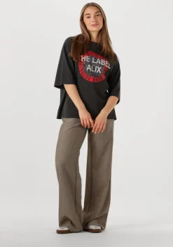 beige co'couture pantalon nanacc piping wide ll pant