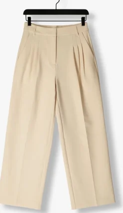 beige co'couture pantalon vola pleated long pant