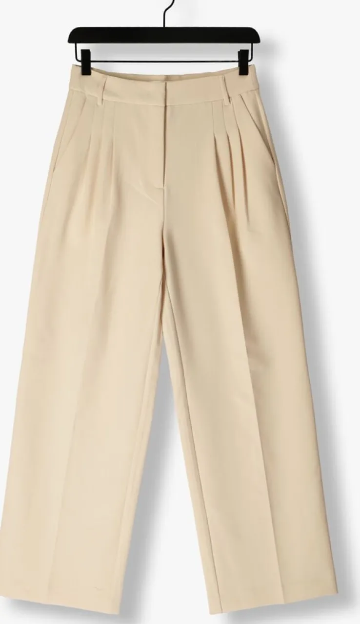 beige co'couture pantalon vola pleated long pant