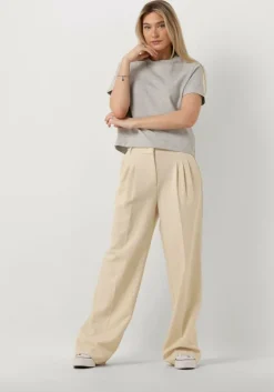 beige co'couture pantalon vola pleated long pant