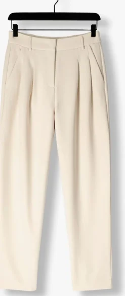 beige co'couture pantalon volacc barrel pleat long pant