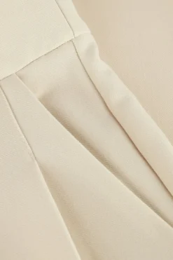 beige co'couture pantalon volacc barrel pleat long pant