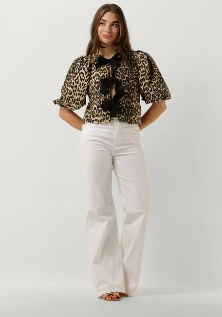 beige co'couture top leocc bow blouse