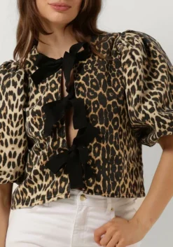 beige co'couture top leocc bow blouse