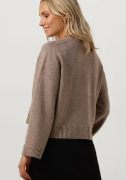 beige co'couture trui maja crop o knit