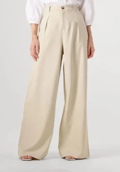 beige co'couture wijde broek nanacc pleat ll pant