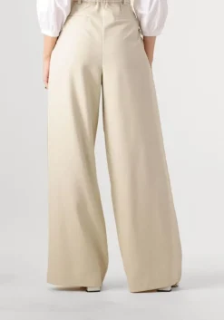 beige co'couture wijde broek nanacc pleat ll pant