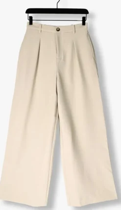 beige co'couture wijde broek nanacc pleat ll pant