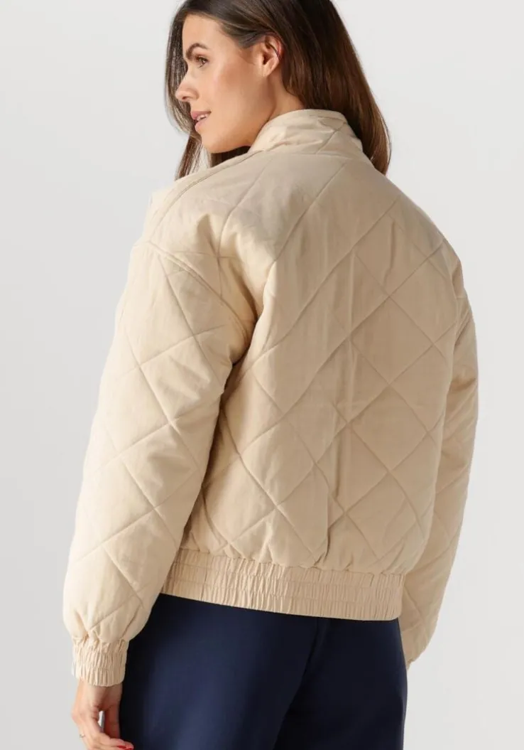 beige colourful rebel jack weidy quilted jacket