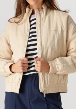 beige colourful rebel jack weidy quilted jacket