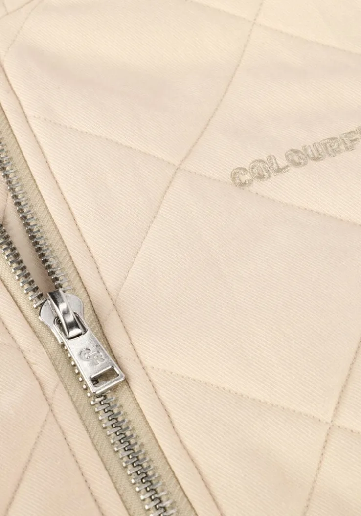 beige colourful rebel jack weidy quilted jacket