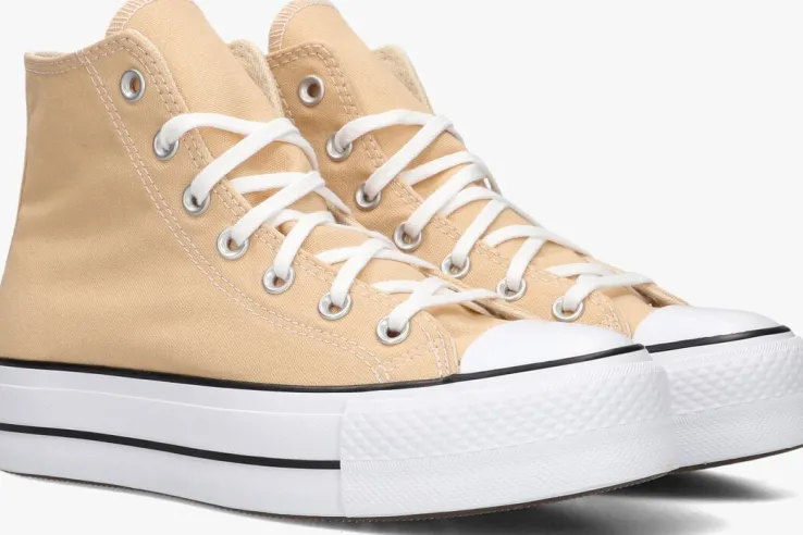 beige converse hoge sneakers chuck taylor all star lift hi