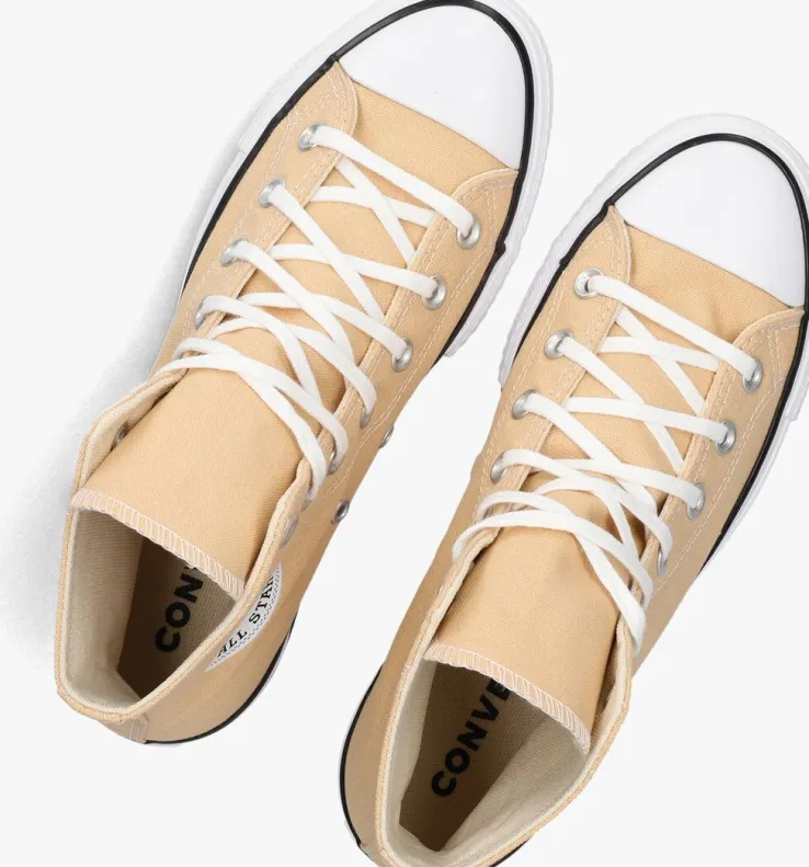 beige converse hoge sneakers chuck taylor all star lift hi