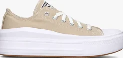 beige converse lage sneakers chuck taylor all star move low