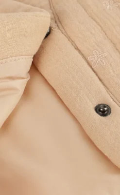 beige daily7 gilet gilet embroidery