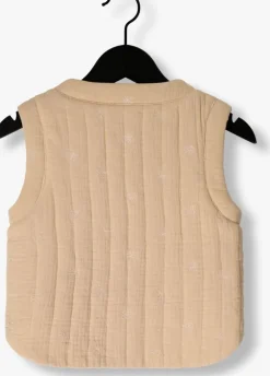 beige daily7 gilet gilet embroidery